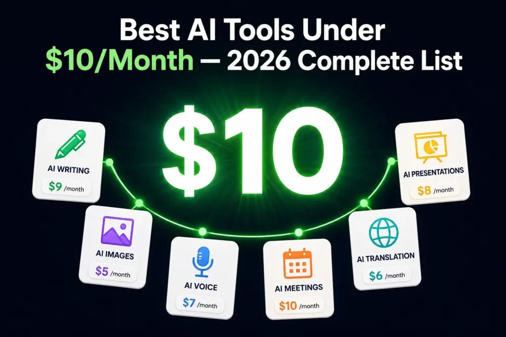 AI tools under $10 per month