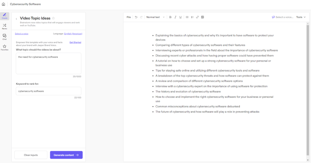 jasper ai writing